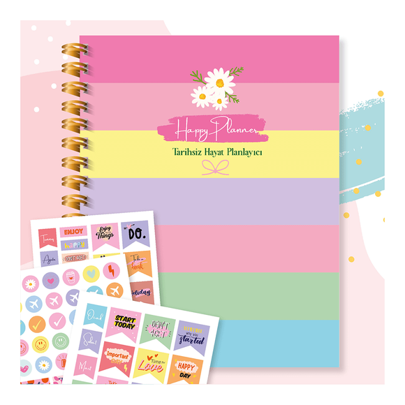 Hepsi Şirin Happy Colorful Planner Tarihsiz Ajanda