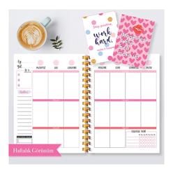 Hepsi Şirin Happy Colorful Planner Tarihsiz Ajanda - Thumbnail