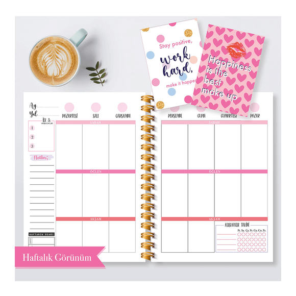 Hepsi Şirin Happy Colorful Planner Tarihsiz Ajanda