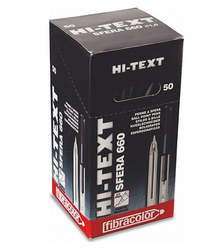 Hi-Text - Hi-Text Tükenmez Kalem Mavi 50Li Kutu 661-M