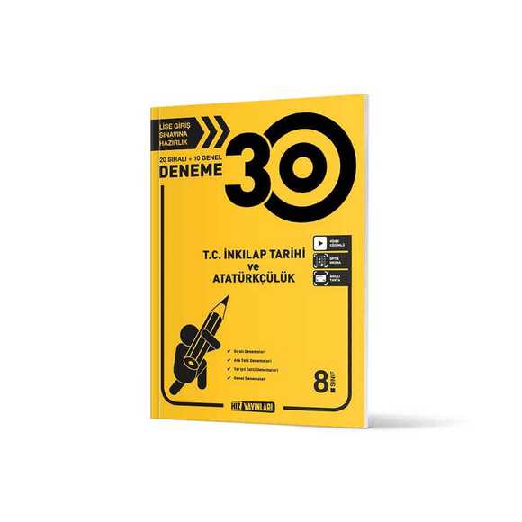 Hız 8.Sınıf T.C. İnkılap Tarihi ve Atatürkçülük 30 ‘lu Deneme Seti 