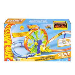 Mattel Hot Wheels - Hot Wheels Hızlı Fırlatma ve Döngü Parkuru Oyun Seti JBX65
