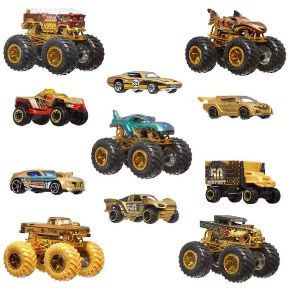Hot Wheels Monster Trucks Bigfoot Trophy Şampiyonları Araba ve Kamyon Çoklu Arabalar JDW07