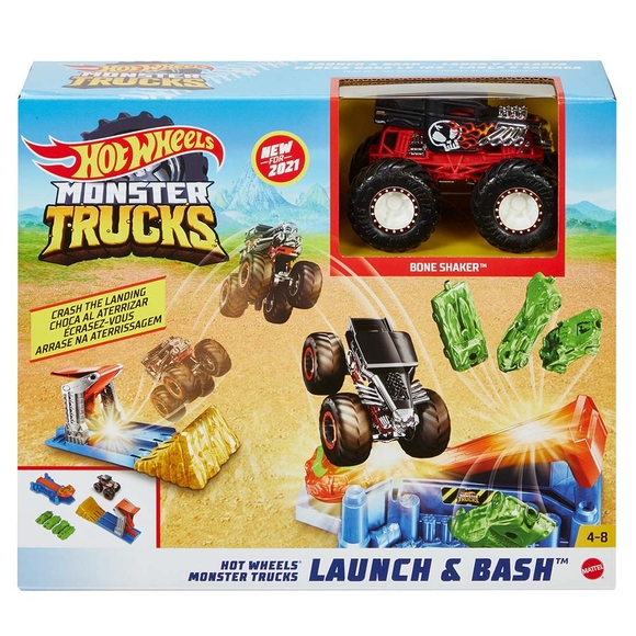 Hot Wheels Monster Trucks Fırlat ve Çarpış Oyun Seti GVK08