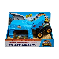 Hot Wheels Monster Trucks Fırlatıcılı Oyun Seti GKY01 - Thumbnail