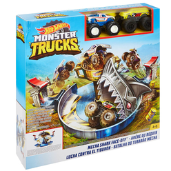 Hot Wheels Monster Trucks Mecha Köpek Balığı Çarpışması Oyun Seti FYK14 - Thumbnail