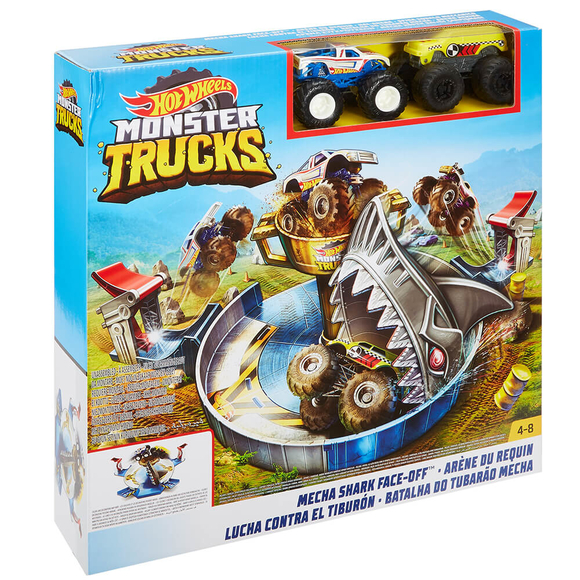 Hot Wheels Monster Trucks Mecha Köpek Balığı Çarpışması Oyun Seti FYK14