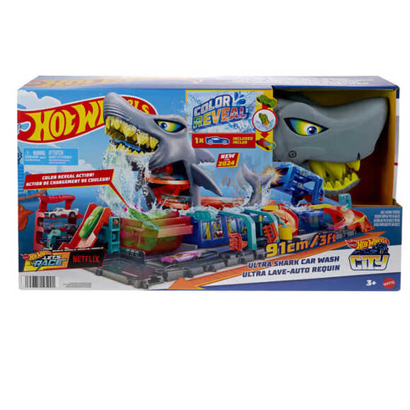Hot Wheels Muhteşem Köpek Balığı Araba Yıkama Oyun Seti HTN82