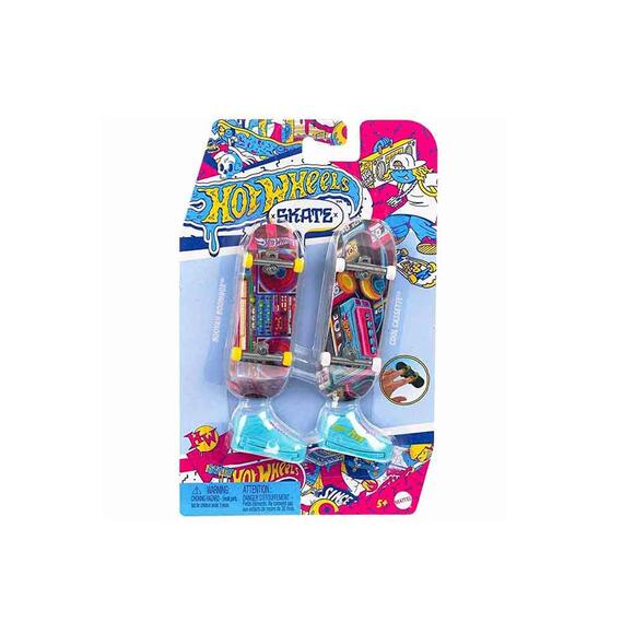 Hot Wheels Skate Retro Temalı İkili Parmak Kaykay Ve Ayakkabı Paketleri HXL17