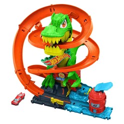 Hot Wheels T-Rex ve İtfaiye İstasyonu Oyun Seti JBM73 - Thumbnail