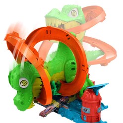Hot Wheels T-Rex ve İtfaiye İstasyonu Oyun Seti JBM73 - Thumbnail