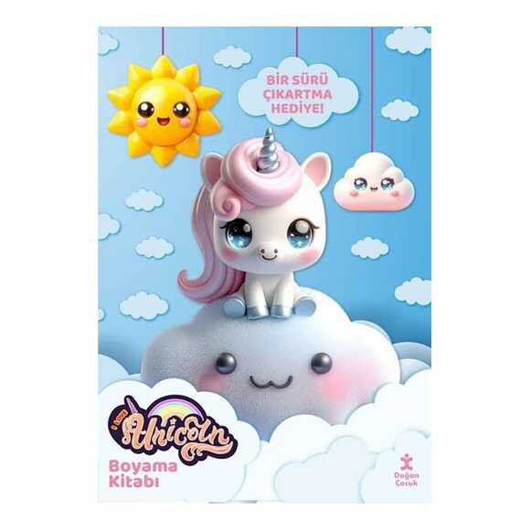 I Love Unicorn - Boyama Kitabı - Günaydın Dünya - Bir Sürü Çıkartma Hediye!