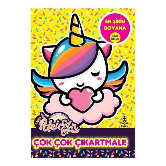 I Love Unicorn - En Şirin Boyama - Çok Çok Çıkartmalı!
