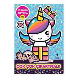 I Love Unicorn - Güzel Boyama - Çok Çok Çıkartmalı! - Thumbnail