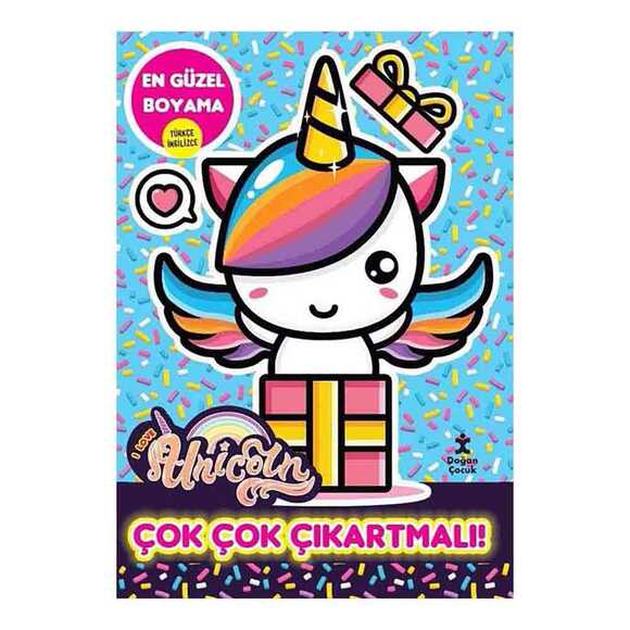 I Love Unicorn - Güzel Boyama - Çok Çok Çıkartmalı!