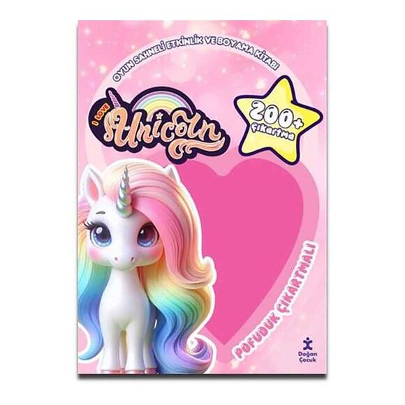 I Love Unicorn - Pofuduk Çıkartmalı Etkinlik Kitabı