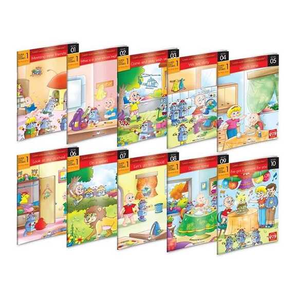 İngilizce Hikaye Seti (10 Kitap) İlkokul 1. Sınıf Karekod Dinlemeli