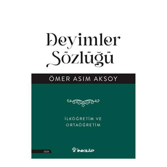 İnkılap Deyimler Sözlüğü Yeni Kapak