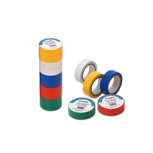 İnox PVC Elektrik Bandı 10’lu 5 Renkli