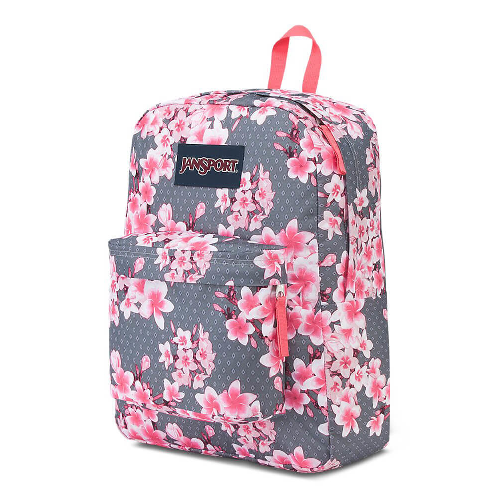Diamond plumeria pink jansport backpack sale