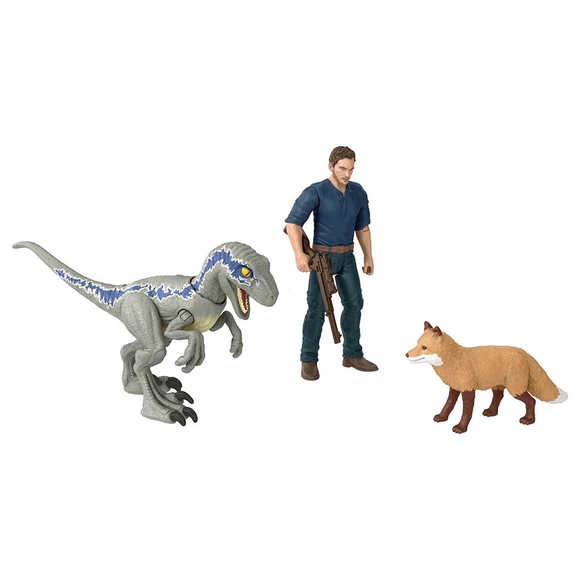 Jurassic World Karakter ve Dinozor Figürü Paketi HDX46