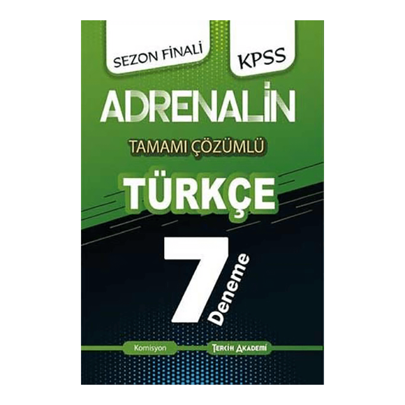 Kapadokya Adrenalin KPSS Türkçe 7 Deneme