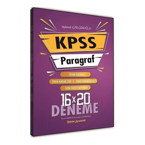 Kapadokya KPSS Paragraf 16X20 Deneme