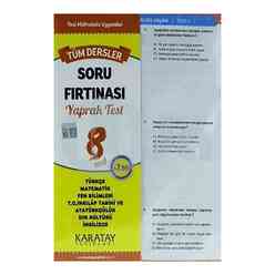 Karatay Ders - Karatay 8 Sınıf Tüm Dersler Yaprak Test Soru Fırtınası