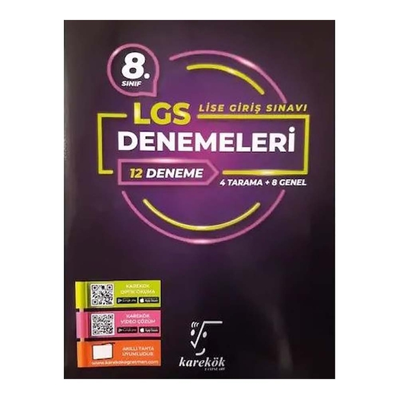 Karekök 8.Sınıf LGS Denemeleri (12 Deneme)