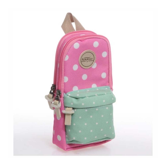 Kaukko Dots Kalem Çantası Gül Kurusu K2112