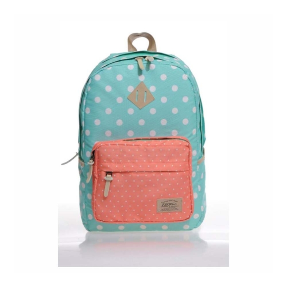 Kaukko Dots Sırt Çantası Turkuaz K1107