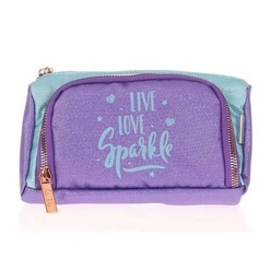 Kaukko - Kaukko K2532 Sparkle Plump Kalem Çanta Duble K.Lila 