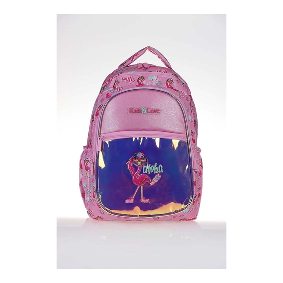 Kaukko Kıds-Love Flamingo Sırt Çantası Aynalı-Sim L5066