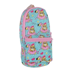 Kaukko - KAUKKO NATURE JUNIOR BAG KALEM ÇANTASI TIGER FLAM K2324