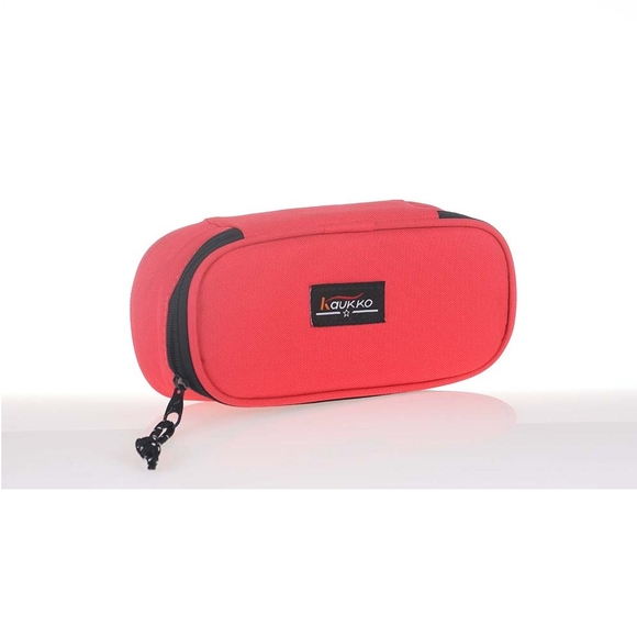 Kaukko Özel Bölmeli Kalem Çantası (Mercan) K2268