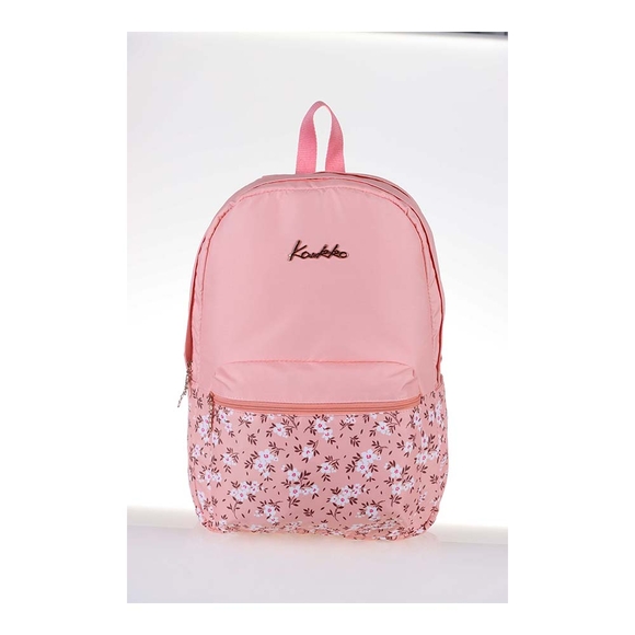 Kaukko Soft Floral Sırt Çantası (Somon) K1373