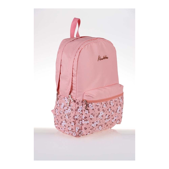 Kaukko Soft Floral Sırt Çantası (Somon) K1373