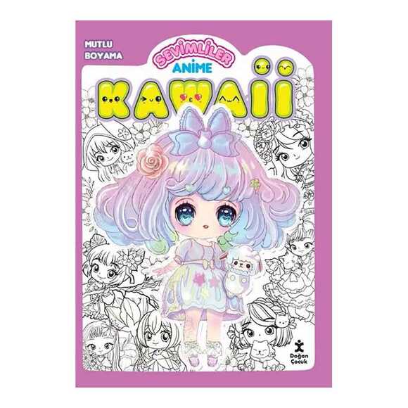 Kawaii Anime Mutlu Boyama 1 Mor