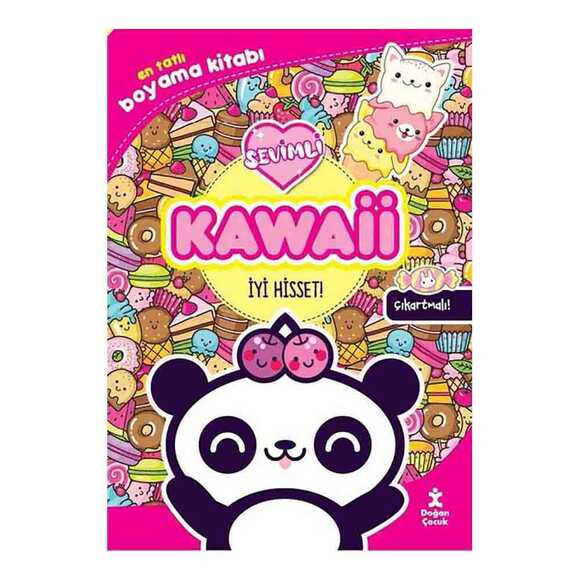Kawaii İyi Hisset! En Tatlı Çıkartmalı Boyama Kitabı