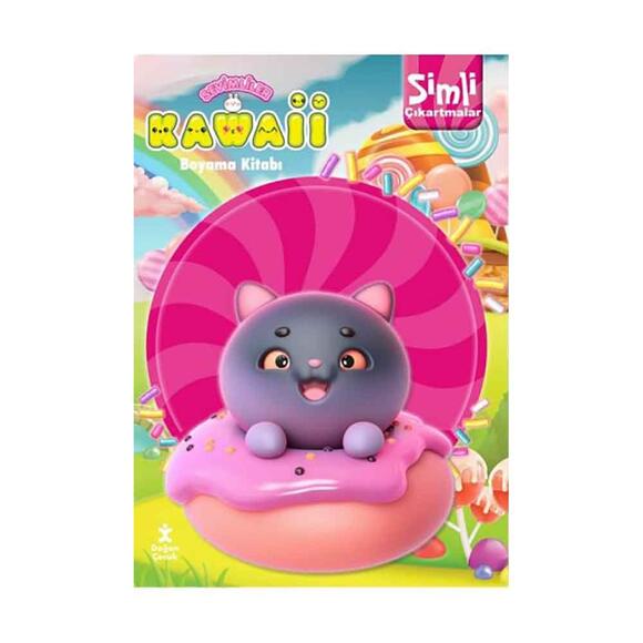 Kawaii Simli Çıkartmalı Boyama Kitabı