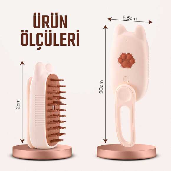 Kedi ve Köpek Tarağı Buharlı Pembe YQ1127I