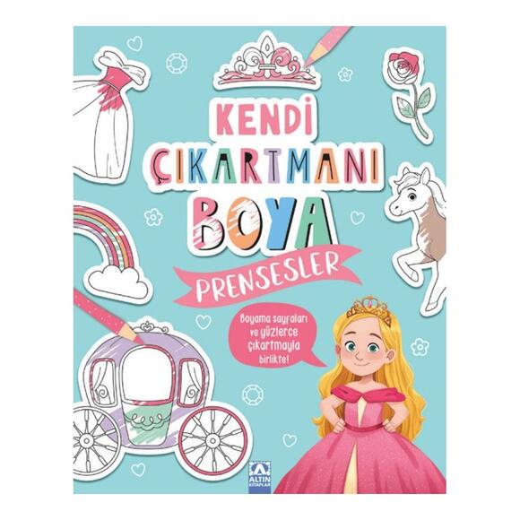 Kendi Çıkartmanı Boya - Prensesler