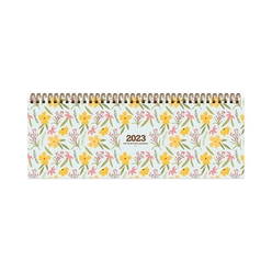 Keskincolor - Keskin 12X33,5 Spiralli Haftalık Masa Ajandası Sarı Çiçek 2023 830092-99 Aj-65