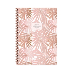 Keskin 16,5x22,5 Spiralli La Plume Leaves Karton Kapak 80 Yaprak Kareli Defter 385242-99 - Thumbnail