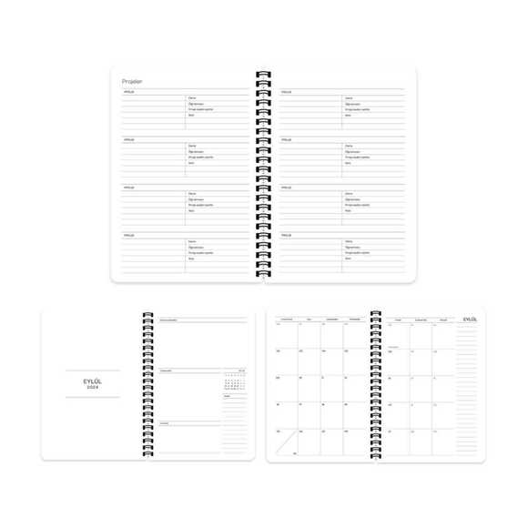 Keskin 16x23cm Spiralli Akademik Ajanda 2024-2025 Kalp