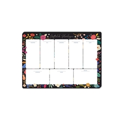 Keskin 17X24 Haftalık Planner Siyah Çiçek 830120 - Thumbnail