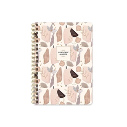 Keskincolor - Keskin 17x24 Spiralli Akademik Ajanda 2022-2023 Çakıl 830254