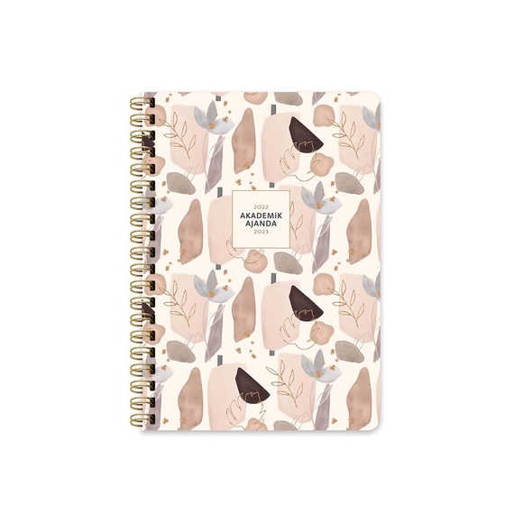 Keskin 17x24 Spiralli Akademik Ajanda 2022-2023 Çakıl 830254