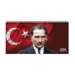 Keskin 2024 16x33 Spr. Haftalık Masa Ajandası Atatürk 830083-99 - Thumbnail