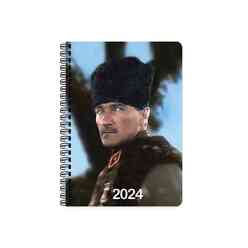 Keskin 2024 17X24 Atatürk Günlük Spiralli Ajanda-Başkomutan - Thumbnail
